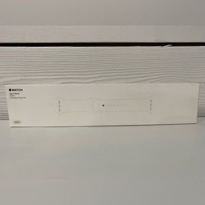 Authentic Apple Watch Band 42mm White Sport Band Stainless Steel Pin